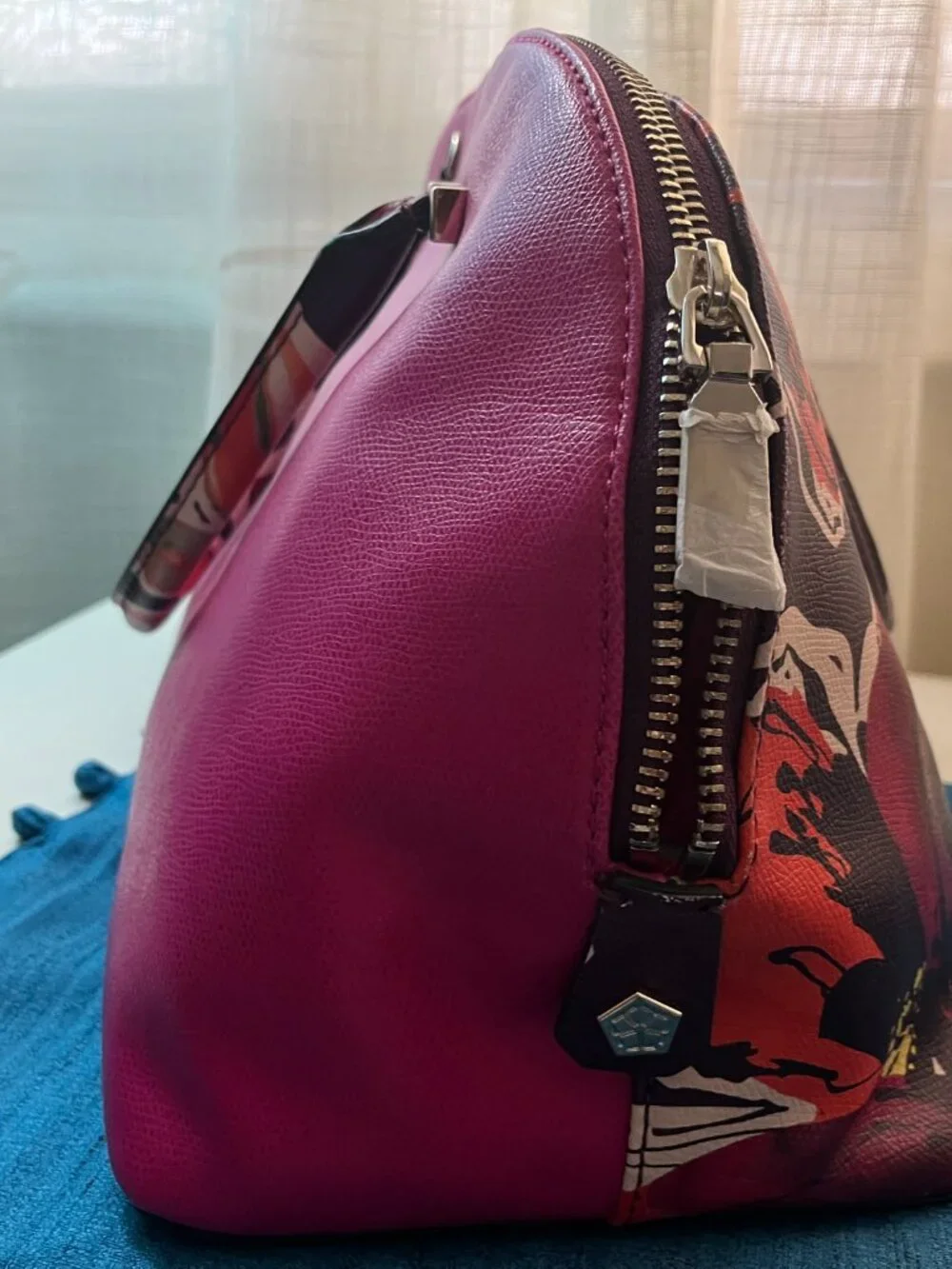 NEW Trina Turk Floral Satchel - Purple/Pink